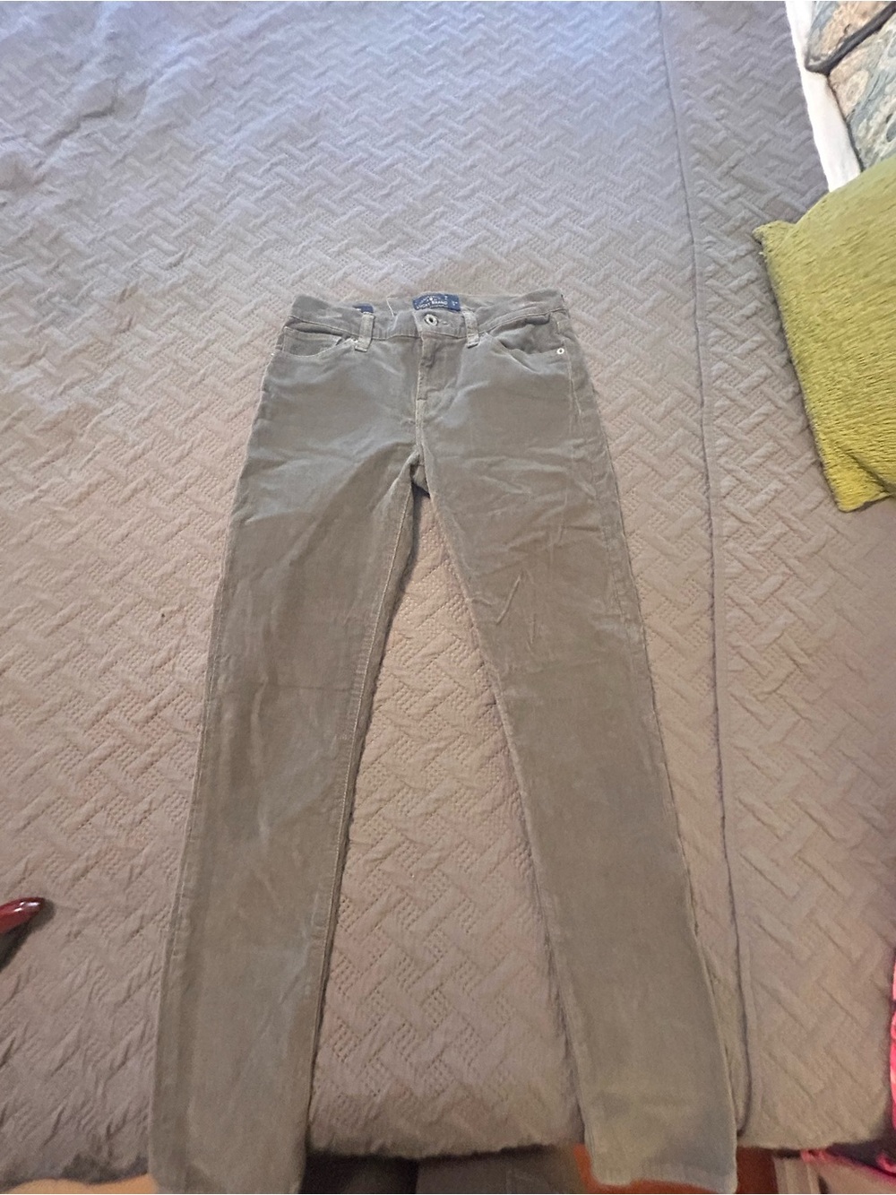 Lucky Brand Olive Corduroy Slim Pants